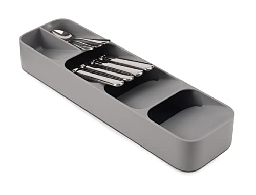 Joseph Joseph DrawerStore Compact Cutlery Organizer Kitchen Drawer Tray, Small,Gray