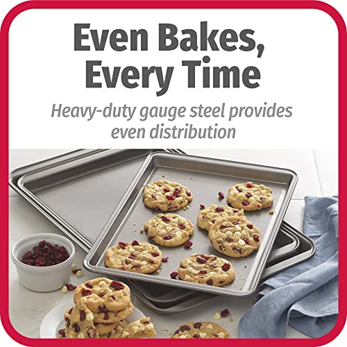 Goodcook Nonstick Steel 3-Piece Cookie Sheet Set